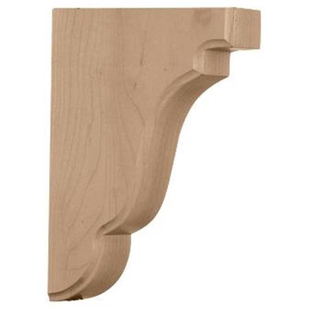 DWELLINGDESIGNS 1.75 in. W x 5 in. D x 7.5 in. H Bedford Wood Bracket, Mahogany DW2572483